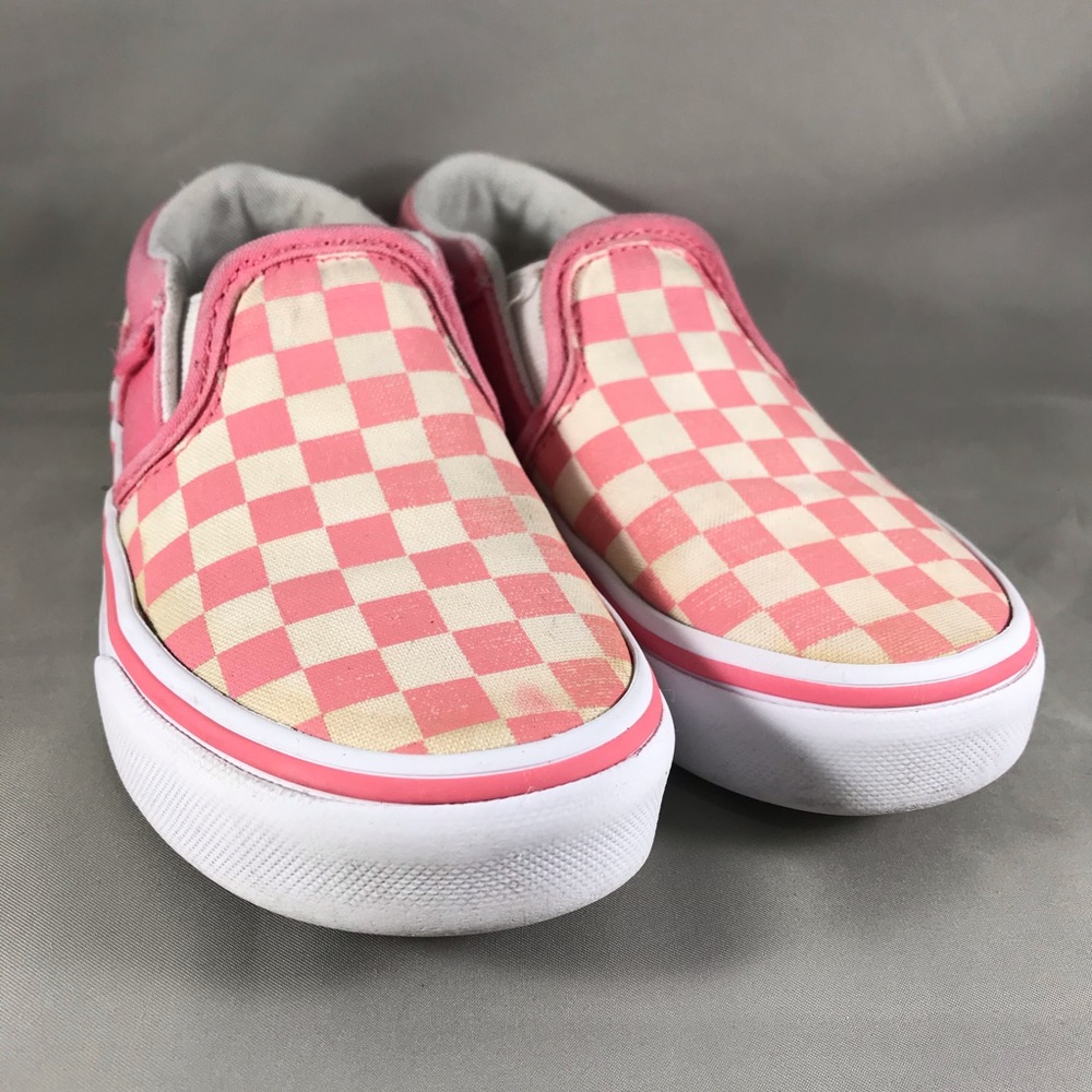 Vans Pink Checkerboard Slip-On Toddler size 11